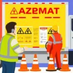 How to Prepare for a Compliance Review featuring a hazmat safety check with a driver and officer reviewing placards