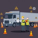 Illustration showing hazmat truck safety review, supporting the topic What Is a DOT Safety Rating and How to Improve It