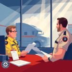 FMCSA office meeting highlighting BOC-3 Process Agent Compliance review