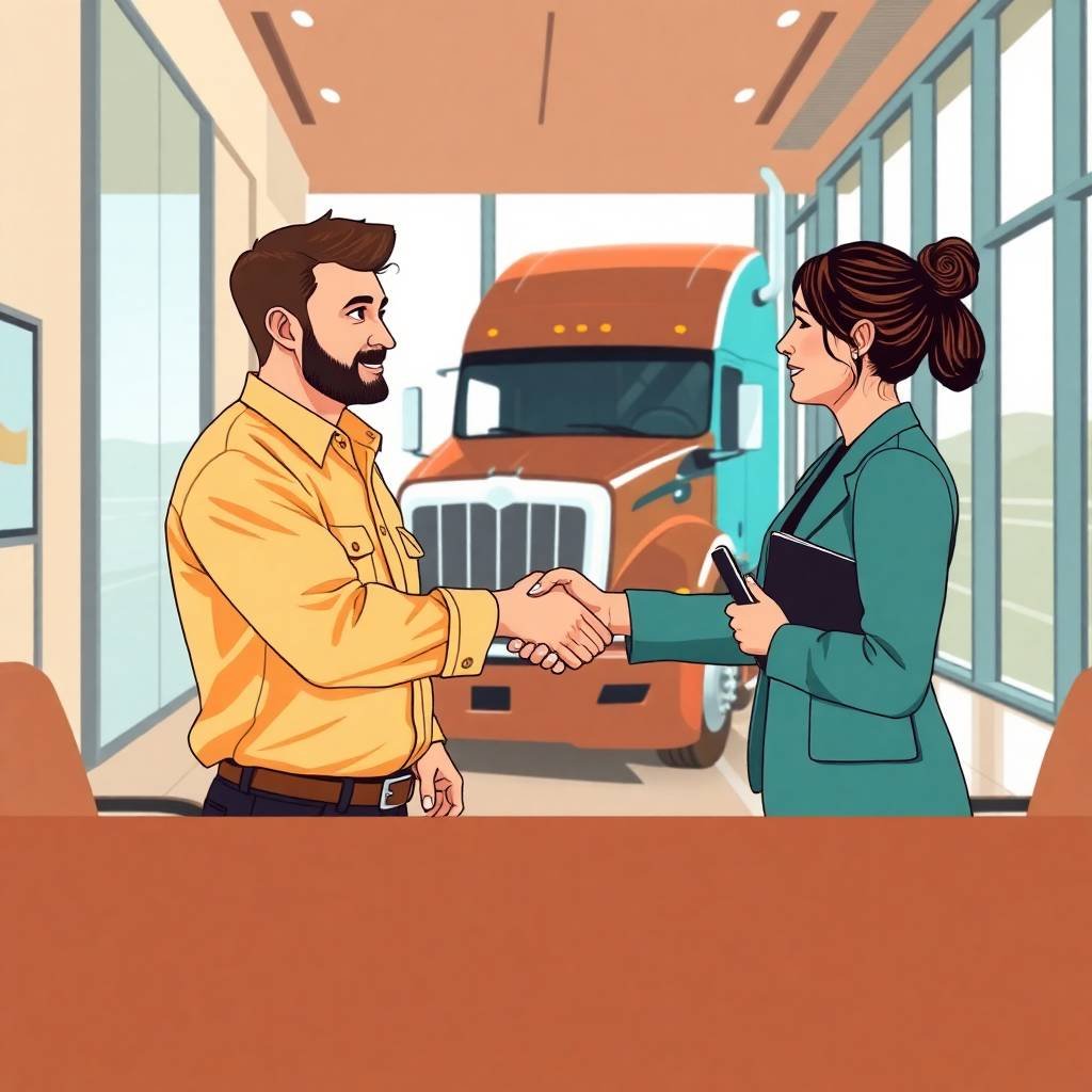 DOT Audit Preparation handshake between trucking professional and compliance expert