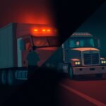 DOT Compliance Checklist for Owner Operators illustrated with a roadside inspection scene highlighting safety violations