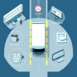 Driver Safety Score Management process showing drug testing, document verification, and GPS fleet monitoring