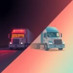 Driver Safety Score Management comparison between a neglected truck and a compliant vehicle during inspection