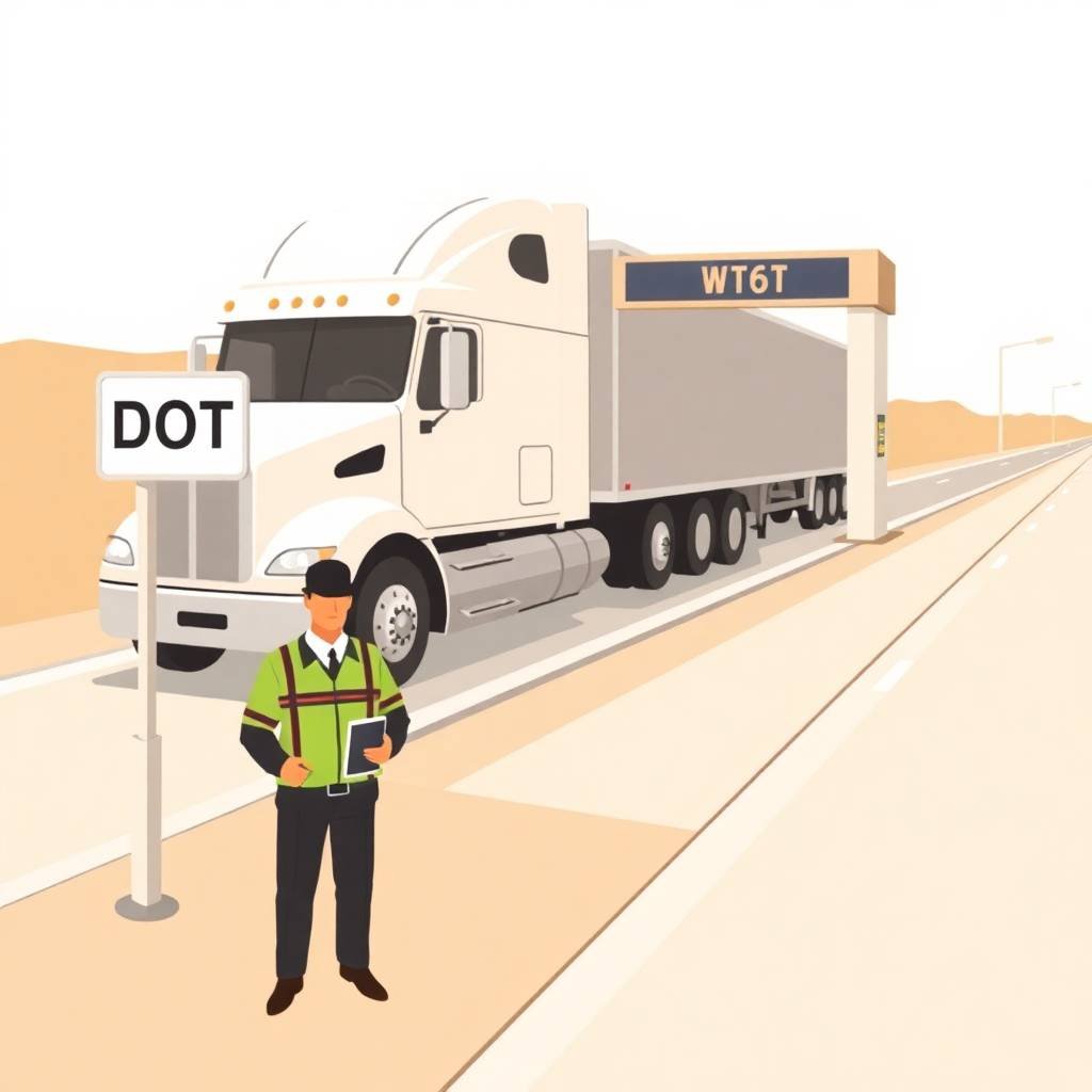 DVIR Compliance Checklist reviewed by DOT officer at weigh station