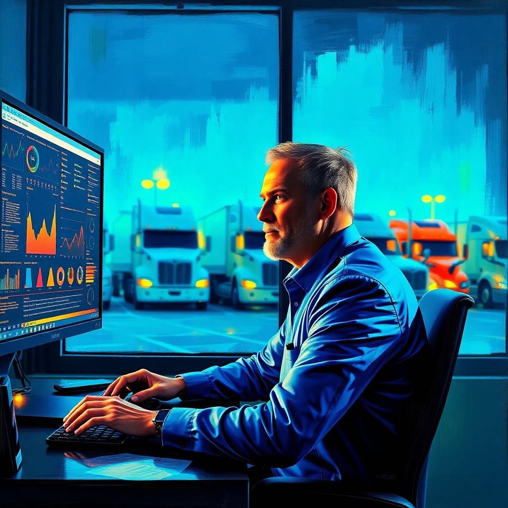 DVIR Compliance Checklist monitored by fleet manager on data dashboard