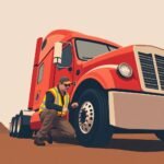 DVIR Compliance Checklist followed during pre-trip tire inspection