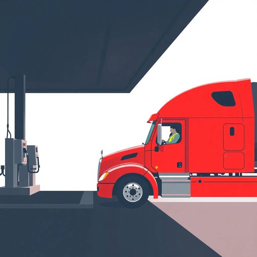 DVIR Compliance Checklist observed during truck stop refueling