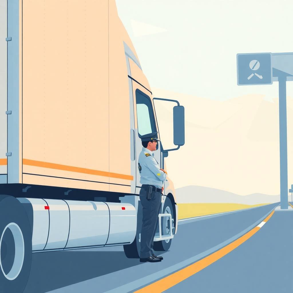 FMCSA Compliance Help for Trucking Companies during a roadside inspection by a uniformed officer