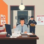 Stressed trucking business owner reacts to audit notices and fines related to FMCSA Compliance Requirements for Trucking Companies.