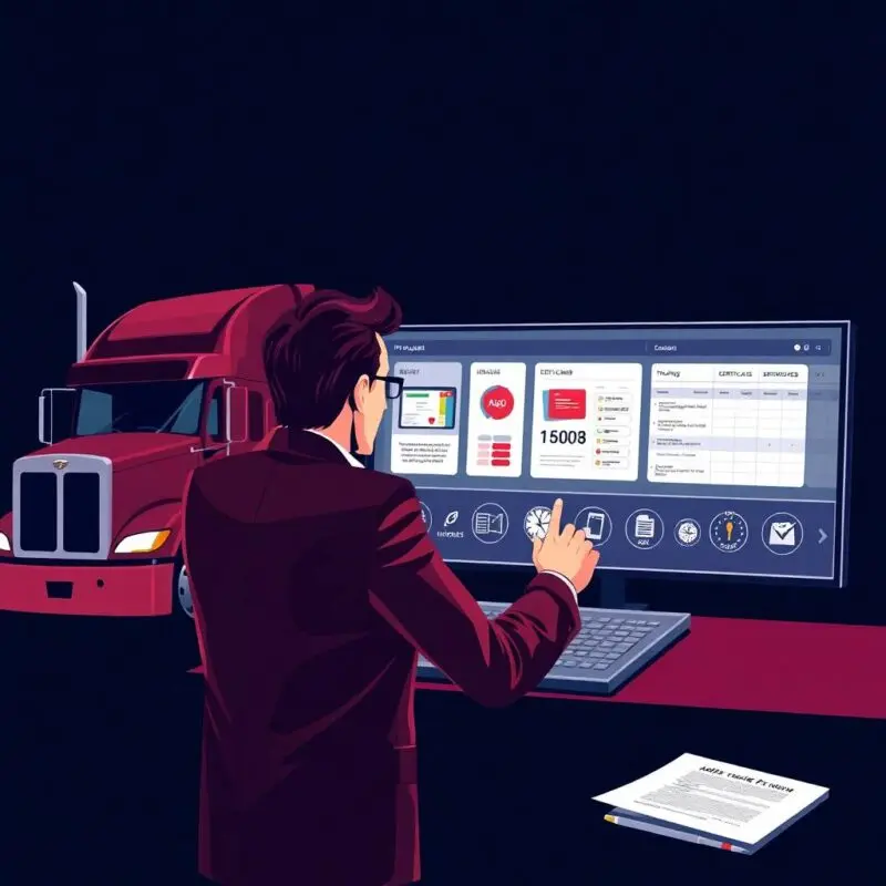 A trucking HR manager manages digital qualification files in compliance with FMCSA Compliance Requirements for Trucking Companies.
