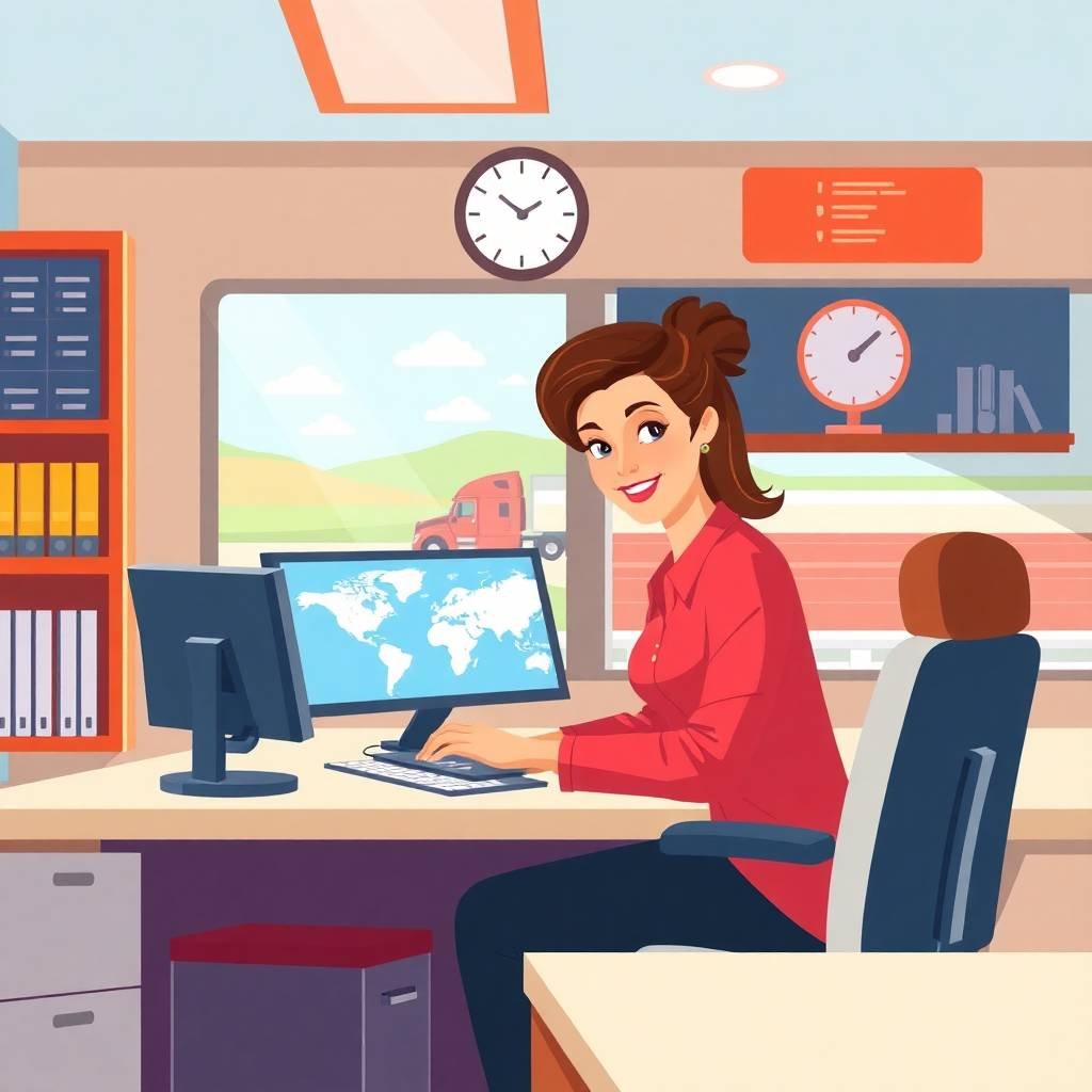 FMCSA Insurance Filing Requirements managed by dispatcher in trucking company office