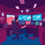 FMCSA Insurance Filing Requirements visualized in a high-tech trucking dispatch office