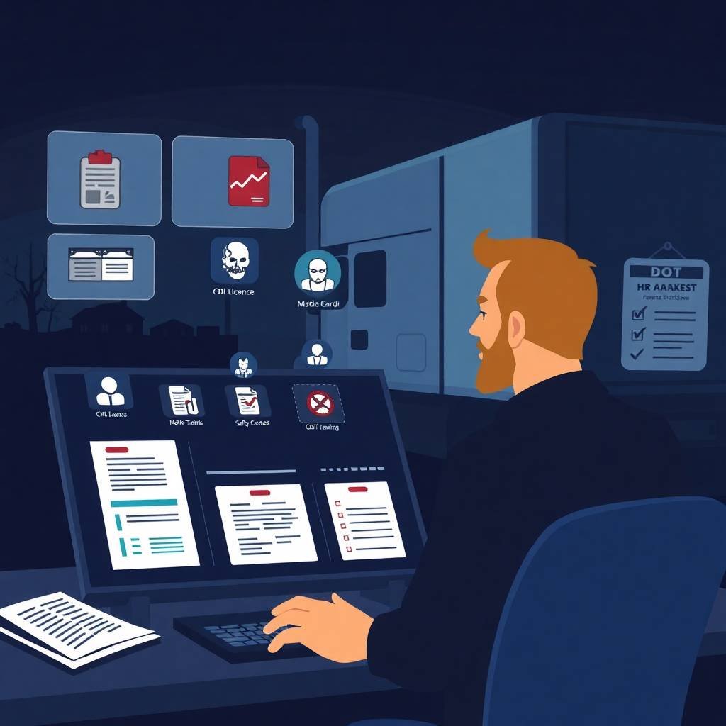 IFTA Filing Requirements managed by a trucking HR manager using digital driver qualification files