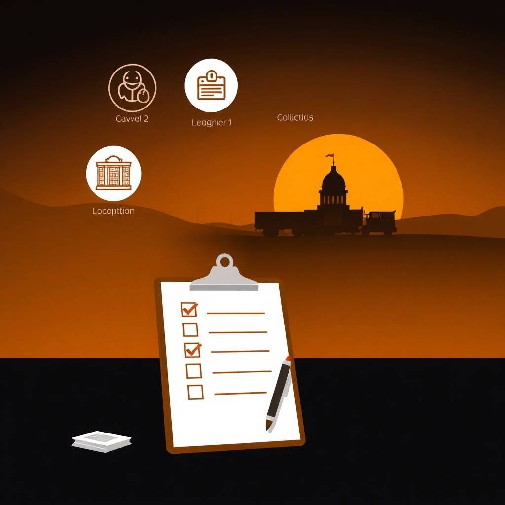 Compliance checklist and semi-truck at sunset representing Pre-Employment DOT Drug Testing Requirements