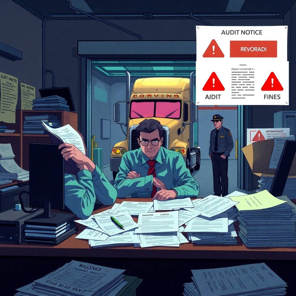 Trucking company audit chaos highlighting Pre-Employment DOT Drug Testing Requirements