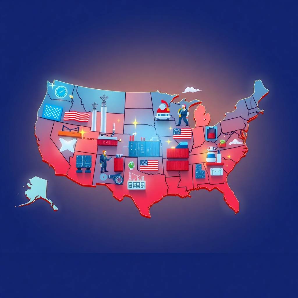 About Truckers Compliance Hub visualized through a U.S. map of trucking and supply chain activity