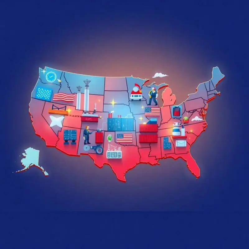 About Truckers Compliance Hub visualized through a U.S. map of trucking and supply chain activity